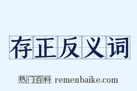 存正反义词是什么意思的图片